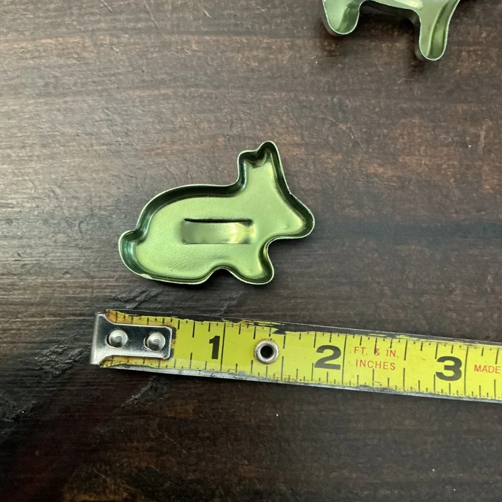 Vintage Lot 6 Mini Toy Aluminum Cookie Cutters 1.25
